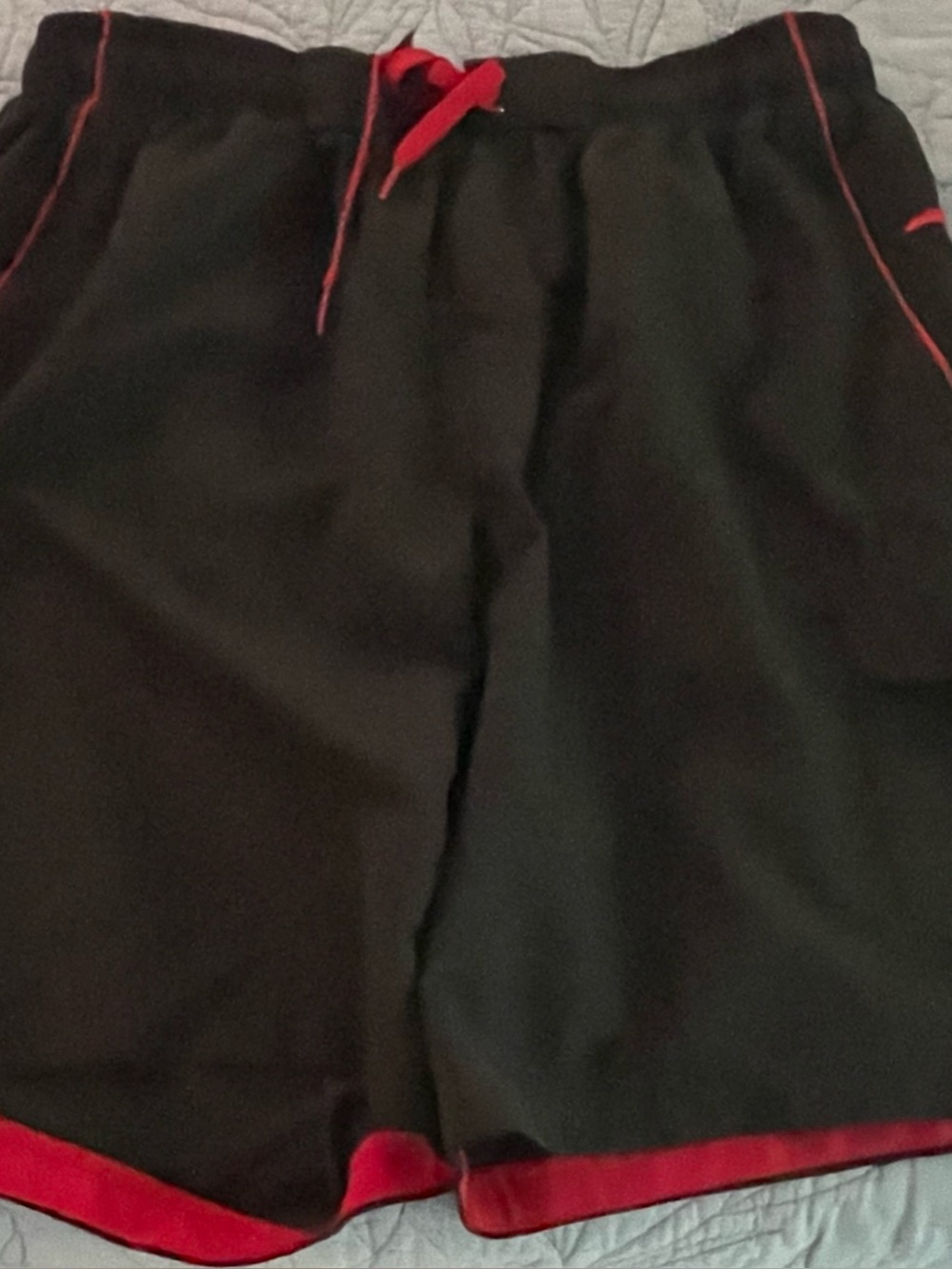 Speedo Marina Volley Swim Trunks. Men’s Size L Black/Red